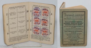 Cat.No: 298056 [Waitresses' Union, Local 639 dues booklet and payment receipts, c1937-1938