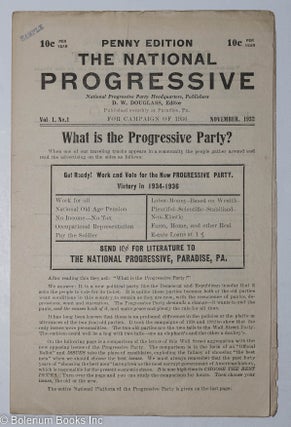 Cat.No: 298219 The national progressive; for campaign of 1936, penny edition vol. 1, no....