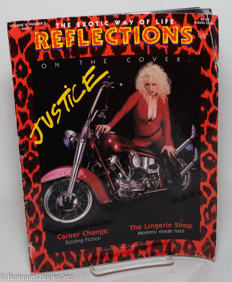 Cat.No: 298246 Reflections: the exotic way of life; vol. 9, #2: Justice. Reb Stout, Mistress Antoinette, R Master Zorro, Justice Howard, Carla Anne, Schucha, Bill Ward, Austin.