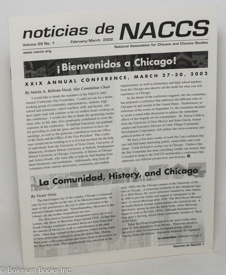 Cat.No: 298305 Noticias de NACCS: Volume 29, No. 1, February/March 2002