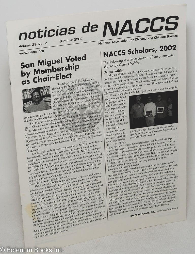Cat.No: 298306 Noticias de NACCS: Volume 29, No. 2, Summer 2002