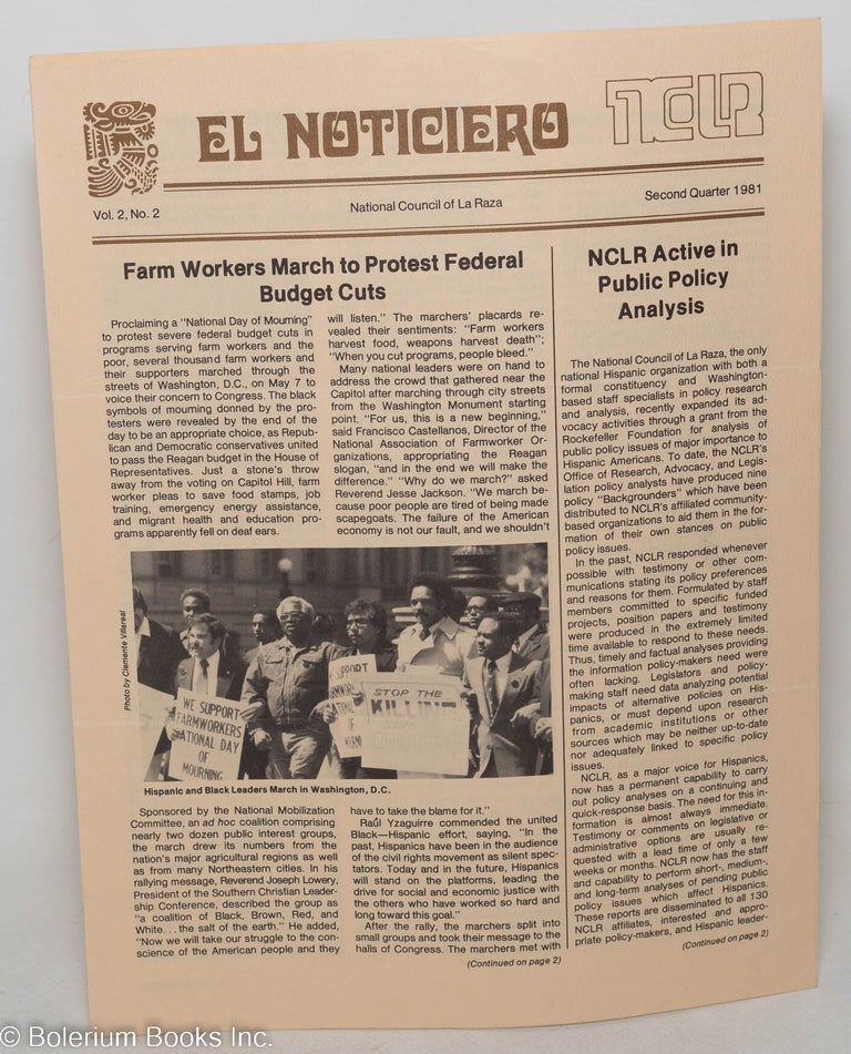 Cat.No: 298316 El noticiero: Vol. 2, No. 2, Second Quarter 1981