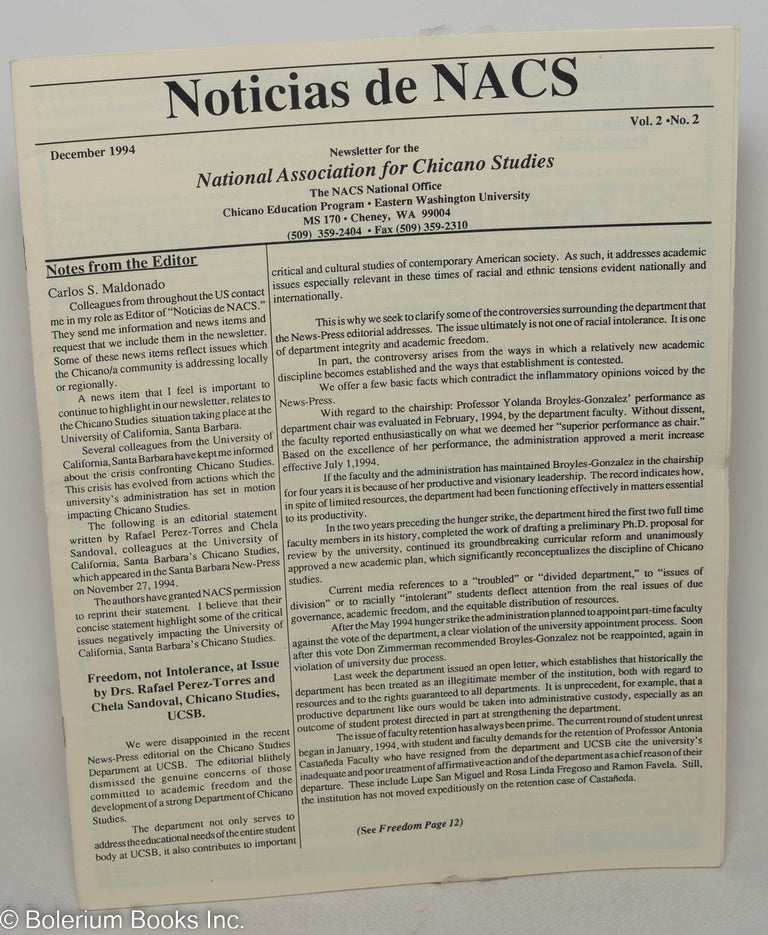 Cat.No: 298321 Noticias de NACS: vol. 2, #2, December 1994