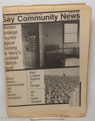 Cat.No: 298401 GCN: Gay Community News; the gay weekly; vol. 7, #48, June 28, 1980; Women...