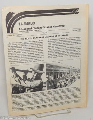 Cat.No: 298407 El Mirlo: A National Chicano Studies Newsletter, University of California,...