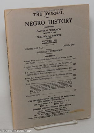 Cat.No: 298465 The Journal of Negro History: Vol. LIII, No. 2, April 1968. William M. Brewer