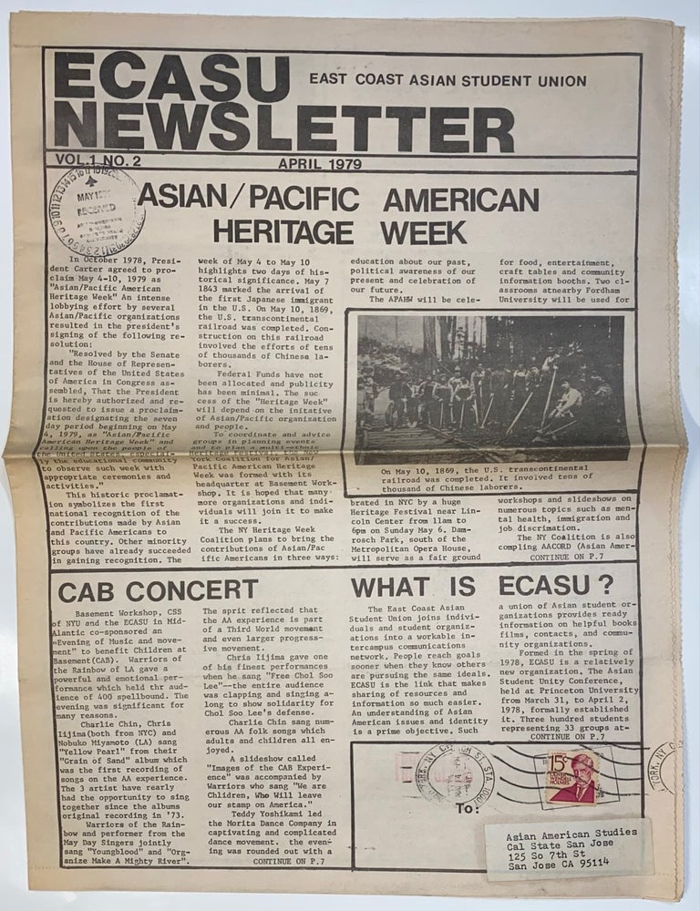 Cat.No: 298756 ECASU Newsletter. Vol. 1 no. 2 (April 1979