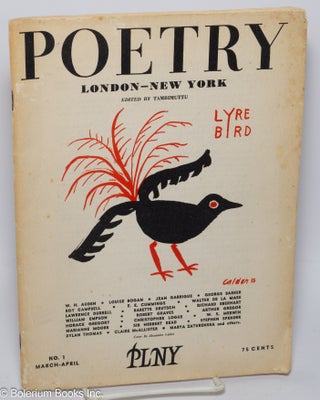Cat.No: 298967 Poetry London-New York: #1, March-April 1956: Calder cover. Tambimutu,...