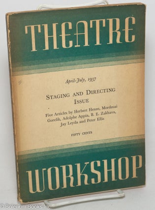 Cat.No: 298980 Theatre Workshop: a quarterly journal of the theatre & film arts; vol. 1,...