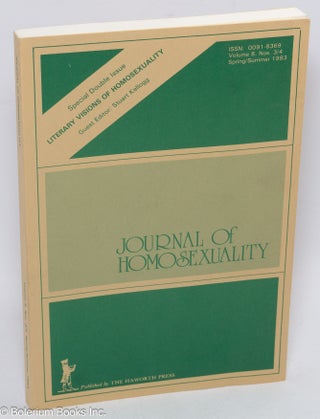 Cat.No: 299062 Journal of Homosexuality: vol. 8, #3/4, Spring/Summer, 1983: Double Issue...