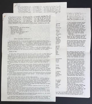 Cat.No: 299135 Seize the times! Internal newsletter of the Revolutionary Student Brigade...