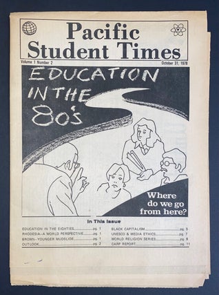 Cat.No: 299140 The Pacific Student Times. Vol. 1 no. 2 (October 31, 1978
