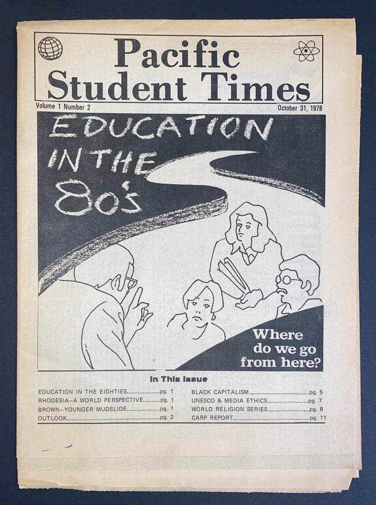 Cat.No: 299140 The Pacific Student Times. Vol. 1 no. 2 (October 31, 1978)