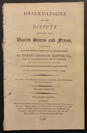 Cat.No: 299185 Observations on the dispute between the United States and France,...