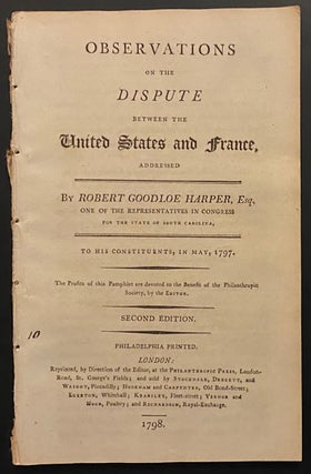 Cat.No: 299185 Observations on the dispute between the United States and France,...