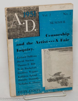 Cat.No: 299220 A. D. 1951: a quarterly magazine of literature & art; vol. 2, #2, Summer...