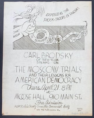 Cat.No: 299339 Carl Brodsky of New York speaks on The Moscow Trials and their lessons for...