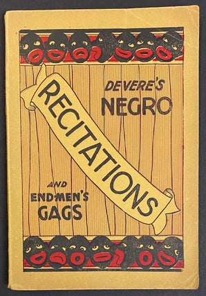 Cat.No: 299364 De Vere's Negro sketches, end-men's gags and conundrums. William De Vere