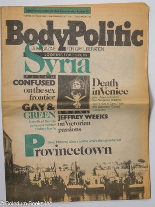 Cat.No: 299372 The Body Politic: a magazine for gay liberation; #104, June, 1984; Looking...