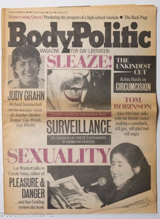 Cat.No: 299388 The Body Politic: a magazine for gay liberation; #112, March, 1985: Sleaze...
