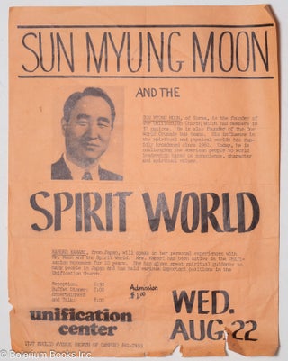 Cat.No: 299440 Sun Myung Moon and the spirit world; Wed. Aug. 22