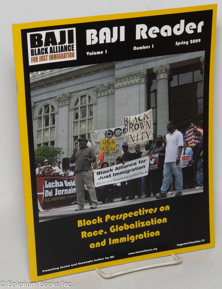 Cat.No: 299455 BAJI Reader. Vol. 1 no. 1 (Spring 2009). Black perspectives