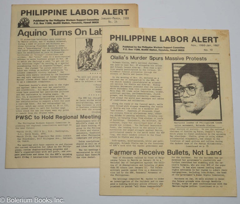 Cat.No: 299461 Philippine Labor Alert [two issues: No. 10 and 14]