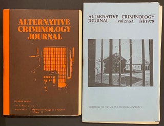 Cat.No: 299624 Alternative criminology journal [two issues