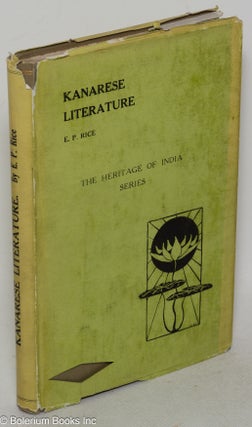 Cat.No: 299751 A History of Kanarese Literature. Edward P. Rice