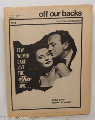 Cat.No: 299906 Off Our Backs: a women's news journal; vol. 2, #4, December, 1971: Women &...