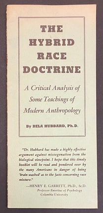 Cat.No: 300005 The hybrid race doctrine. A critical analysis of some teachings of modern...