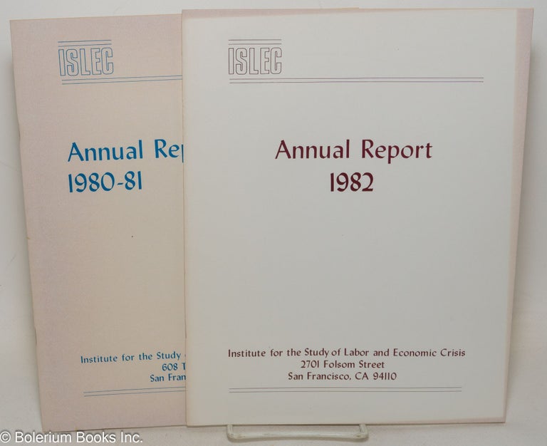 Cat.No: 300029 Annual Report [three issues: 1980-81, 1982, 1983-1984]