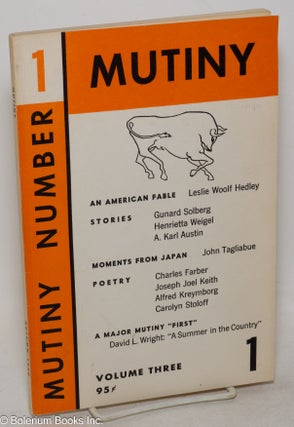 Cat.No: 300122 Mutiny: vol. 3, #1, Autumn 1960: [signed card laid-in]. Jane Esty, Paul...