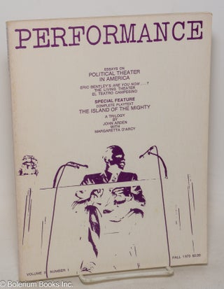 Cat.No: 300160 Performance: vol. 2, #1, Fall 1973: Political Theater in America. Erika...
