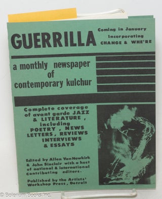 Cat.No: 300405 Publicity packet for upcoming first issue of Guerrilla. John Sinclair,...
