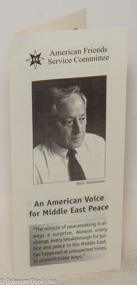 Cat.No: 300425 An American Voice for Middle East Peace