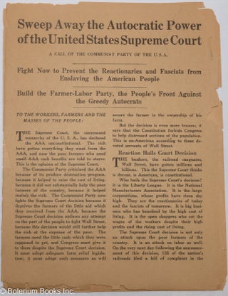 Cat.No: 300431 Sweep away the autocratic power of the United States Supreme Court, a call...