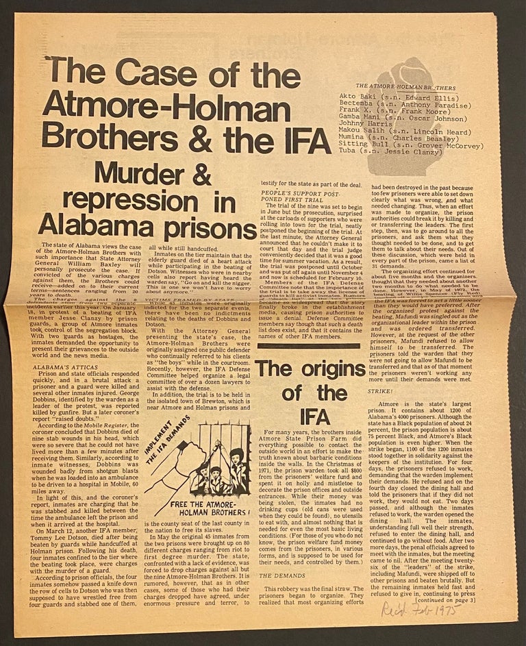 Cat.No: 300525 The Case of the Atmore-Holman Brothers & the IFA: Murder