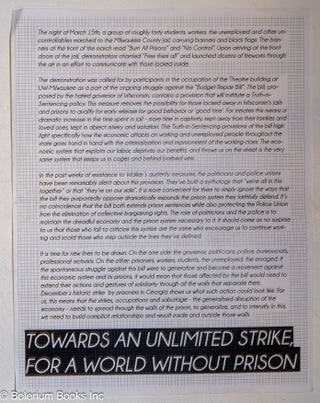Cat.No: 300664 Towards an unlimited strike, for a world without prison [handbill