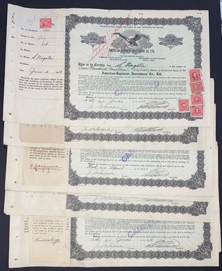 Cat.No: 300829 American-Japanese Investment Company Ltd. [group of ten stock certificates