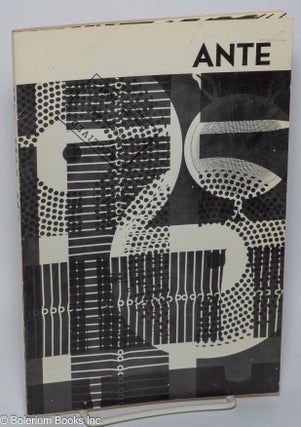 Cat.No: 301044 Ante: vol. 2, #1, Winter 1966. Norma Almquist, John R. Reed William...