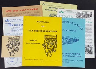 Cat.No: 301125 [Seven items related to Proposition V, the Campaign to Tax the Corporations