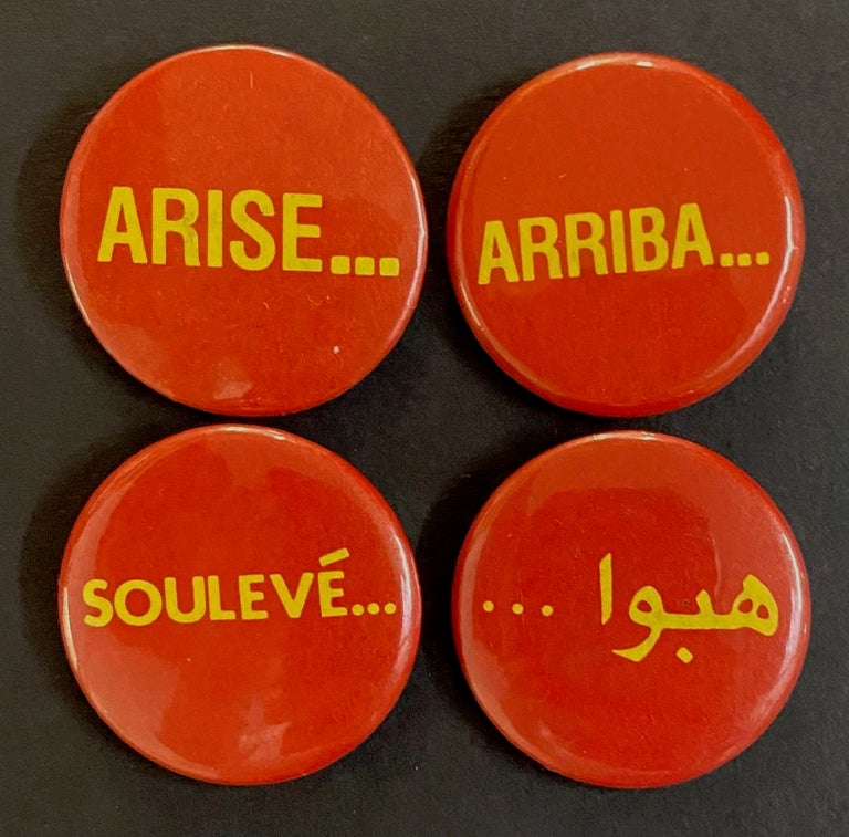 Cat.No: 301423 Arise [set of four pins in English, French, Spanish, and