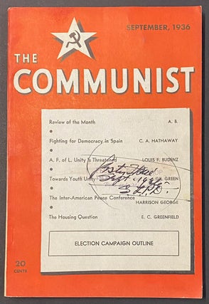 Cat.No: 301760 The Communist; a magazine of the theory and practice of Marxism-Leninism....
