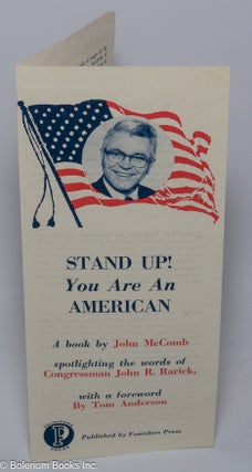 Cat.No: 301768 Stand Up! You Are an American! A book by John McComb spotlighting the...
