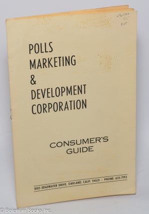 Cat.No: 301799 Polls Marketing & Development Corporation Consumer’s Guide. John Ford