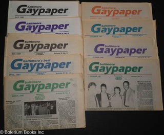 Cat.No: 301958 Gaypaper [aka Baltimore Gay Paper] [9 issue broken run of vol. 9]. Louise...