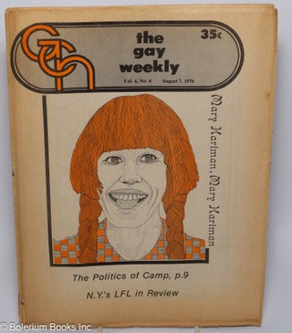 Cat.No: 301969 GCN - Gay Community News: the gay weekly; vol. 4, #6, August 7, 1976: Mary...