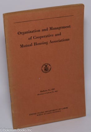 Cat.No: 301984 Organization and management of cooperative and mutual housing...
