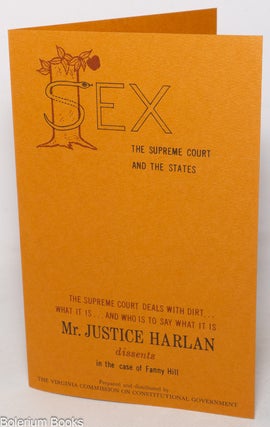 Cat.No: 302004 Sex; the Supreme Court and the states. The Supreme Court deals with...